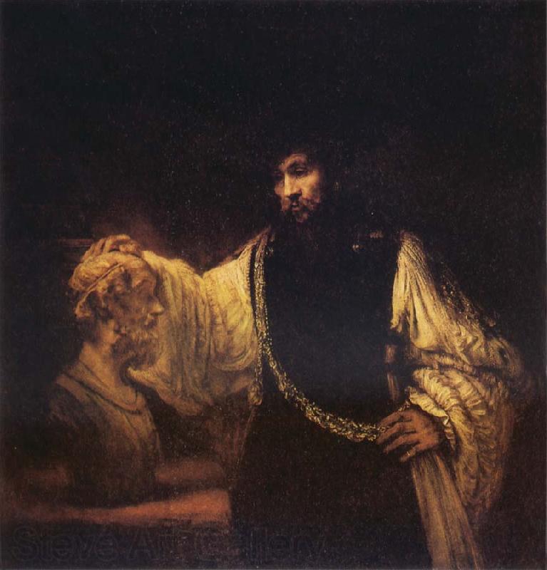 REMBRANDT Harmenszoon van Rijn Aristotle Contemplating the Bust of Homer Spain oil painting art